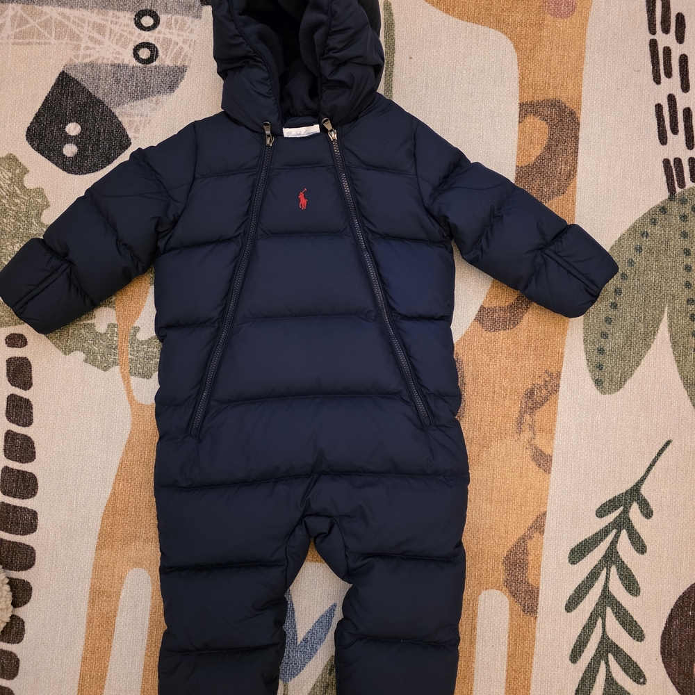 Ralph Lauren Dark Blue Puffer Onesie Jacket